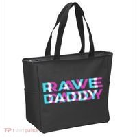 Rave Edm Daddy Music Festival Father Optical Trippy Illusion Tote Bag thumb 2