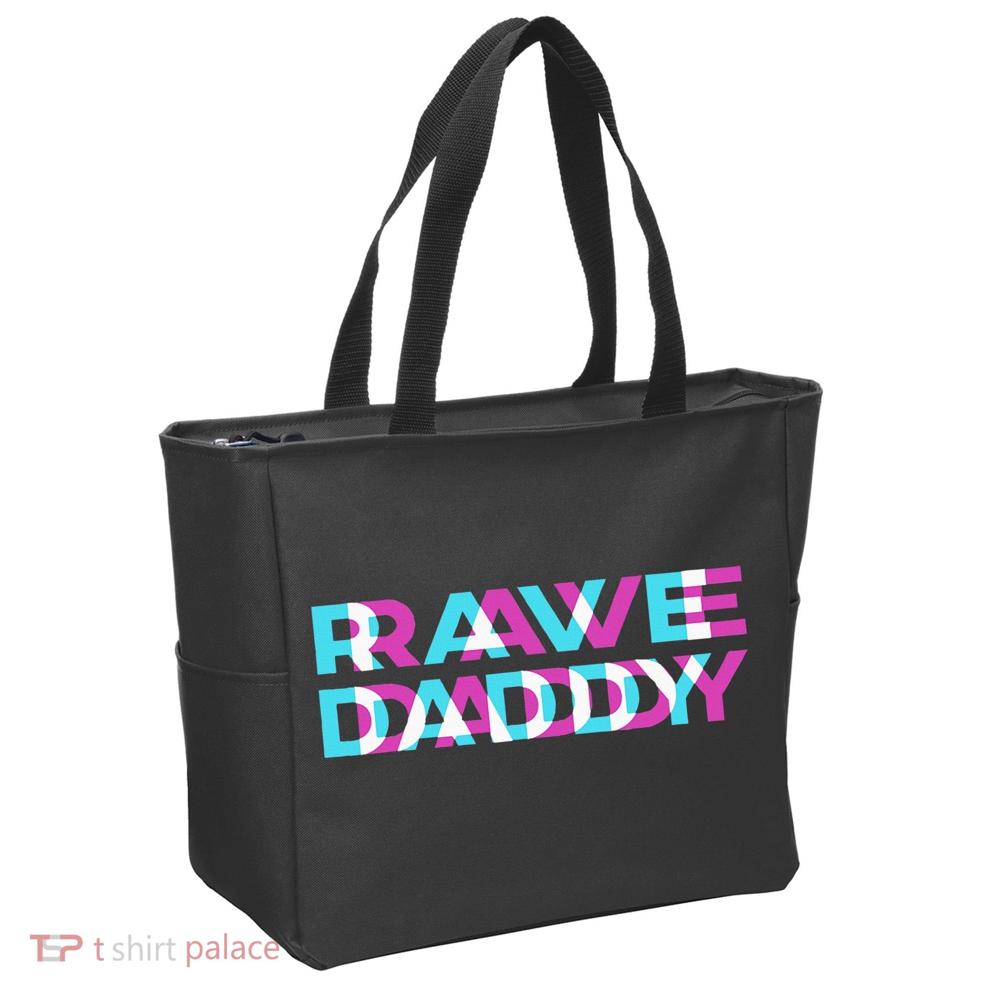 Rave Edm Daddy Music Festival Father Optical Trippy Illusion Tote Bag