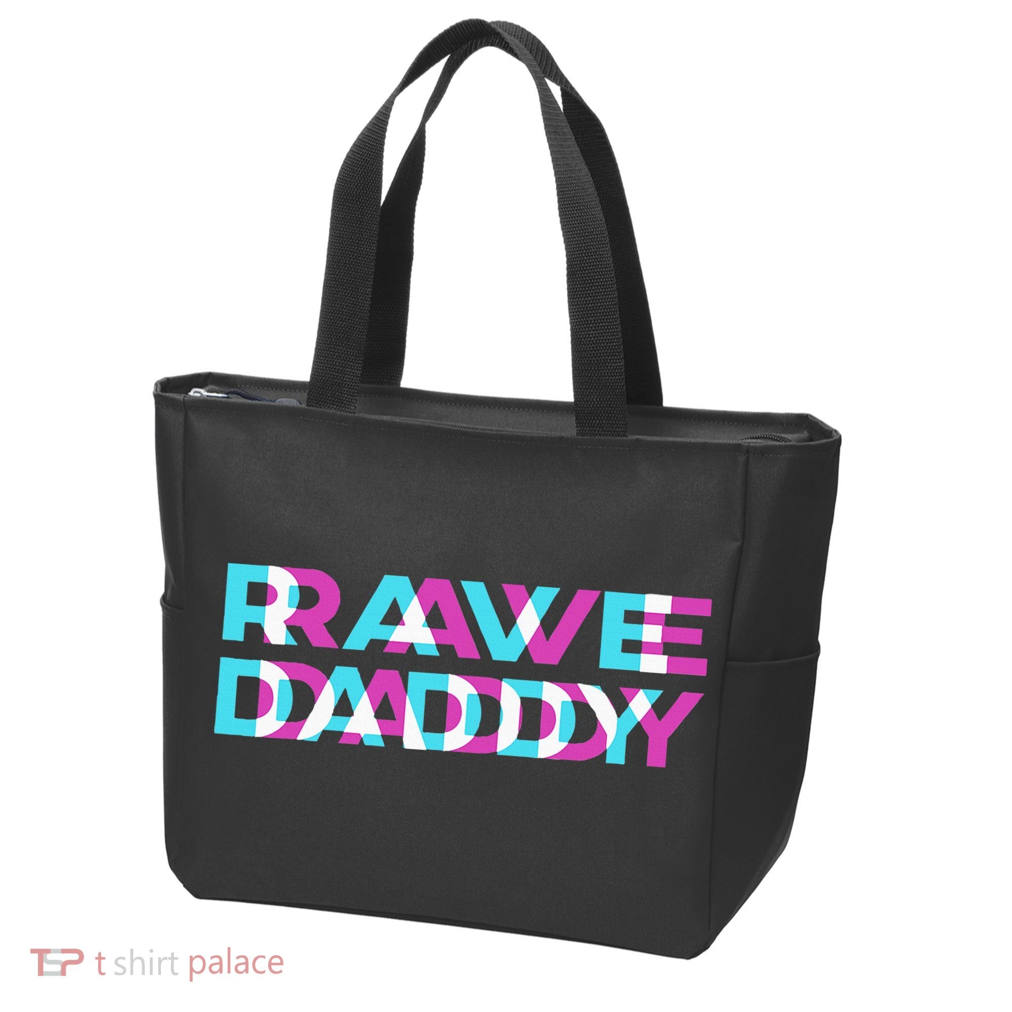 Rave Edm Daddy Music Festival Father Optical Trippy Illusion Tote Bag