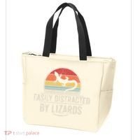 Retro Easily Distracted By Lizards Funny Lizard Lover Great Gift Tote Bag thumb 3