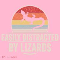 Retro Easily Distracted By Lizards Funny Lizard Lover Great Gift Coaster thumb 2
