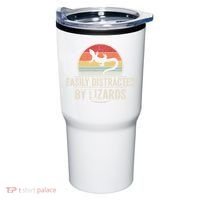 Retro Easily Distracted By Lizards Funny Lizard Lover Great Gift Tumbler thumb 0
