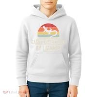 Retro Easily Distracted By Lizards Funny Lizard Lover Great Gift Kids Hoodie thumb 4