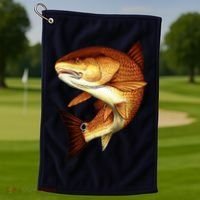 Redfish Swim Golf Towel thumb 1