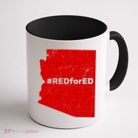 #RedForEd Distressed Red For Ed  Coffee Mug thumb 1