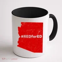 #RedForEd Distressed Red For Ed  Coffee Mug thumb 1