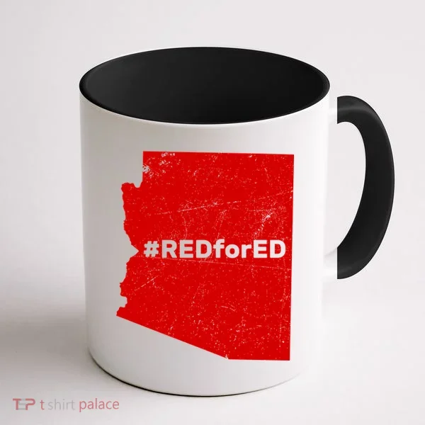 #RedForEd Distressed Red For Ed  Coffee Mug