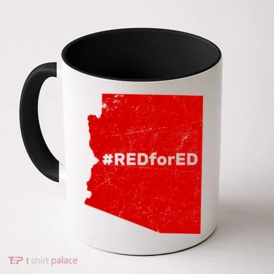 #RedForEd Distressed Red For Ed Coffee Mug