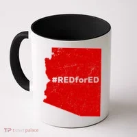 #RedForEd Distressed Red For Ed  Coffee Mug thumb 0