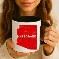 #RedForEd Distressed Red For Ed  Coffee Mug thumb 3