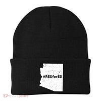 #RedForEd Distressed Red For Ed  Beanie thumb 0