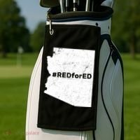 #RedForEd Distressed Red For Ed  Golf Towel thumb 2