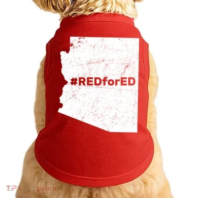 #RedForEd Distressed Red For Ed  Doggie Tank