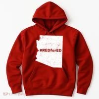 #RedForEd Distressed Red For Ed  Hoodie thumb 0