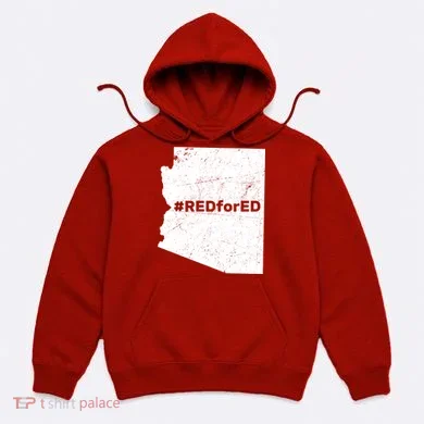 #RedForEd Distressed Red For Ed Hoodie