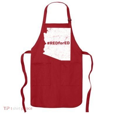 #RedForEd Distressed Red For Ed  Apron