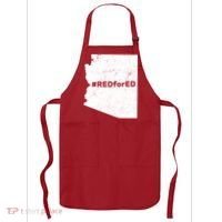 #RedForEd Distressed Red For Ed  Apron thumb 0