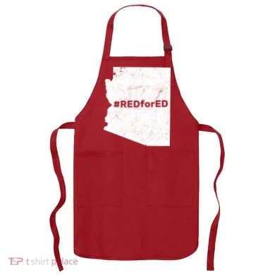 #RedForEd Distressed Red For Ed  Apron