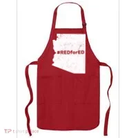 #RedForEd Distressed Red For Ed  Apron thumb 0