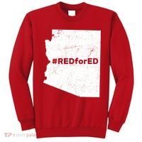 #RedForEd Distressed Red For Ed  Sweatshirt thumb 0