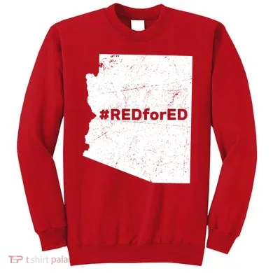 #RedForEd Distressed Red For Ed  Sweatshirt