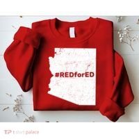 #RedForEd Distressed Red For Ed  Sweatshirt thumb 2