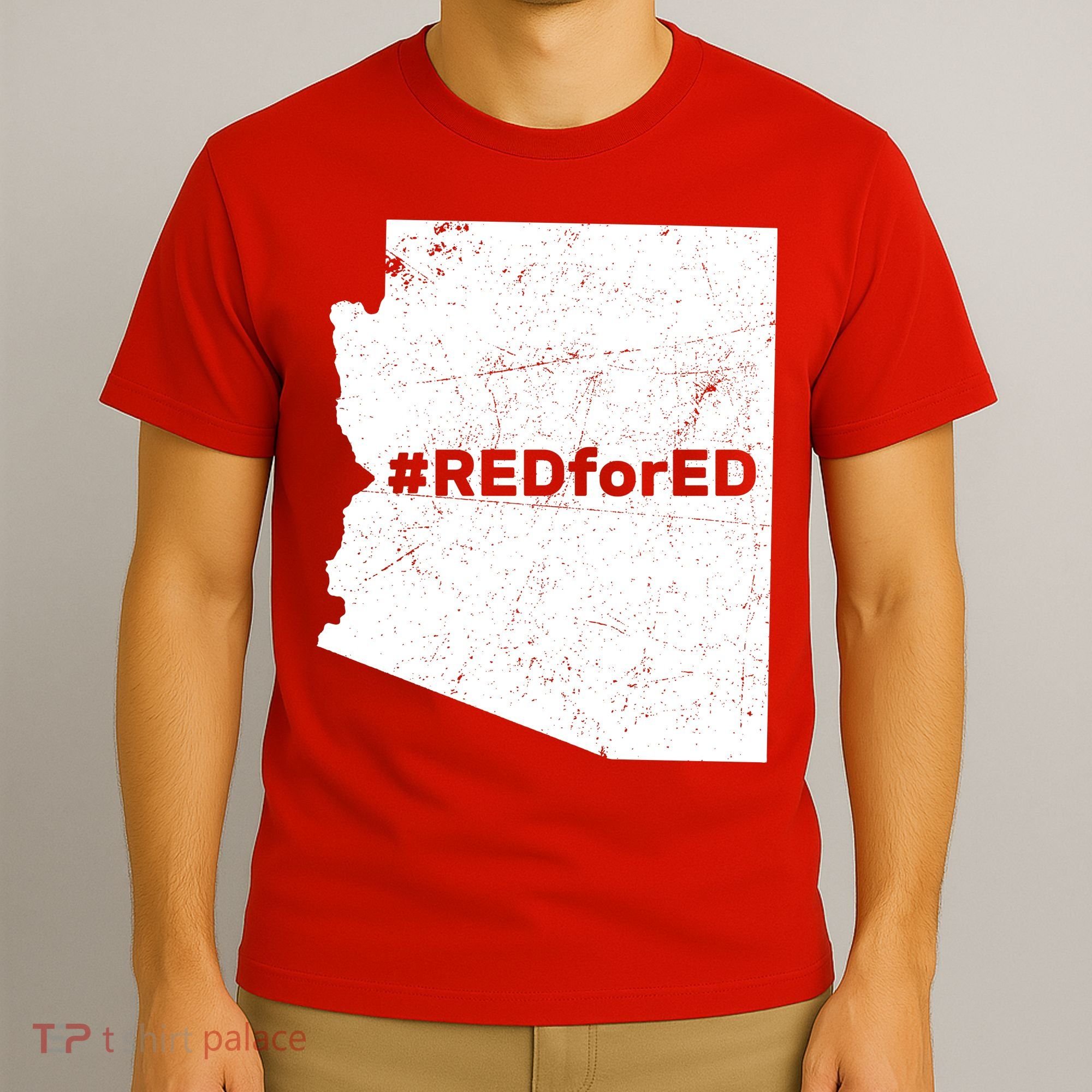 #RedForEd Distressed Red For Ed  T-Shirt