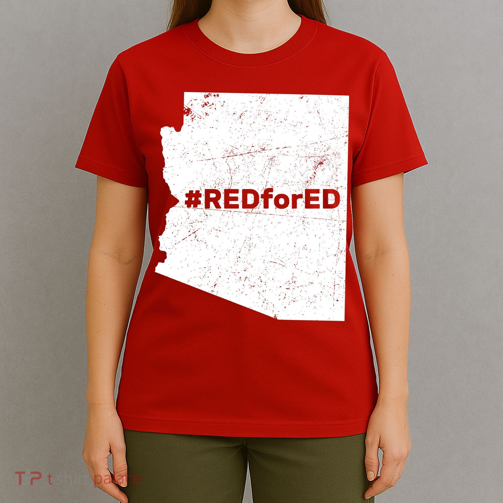 #RedForEd Distressed Red For Ed  T-Shirt