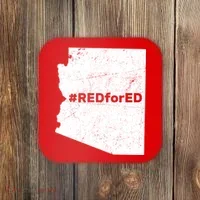 #RedForEd Distressed Red For Ed  Coaster thumb 0