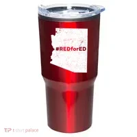 #RedForEd Distressed Red For Ed  Tumbler thumb 0