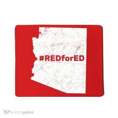 #RedForEd Distressed Red For Ed  Mousepad