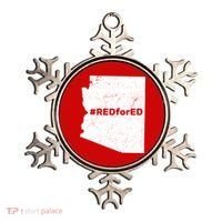 #RedForEd Distressed Red For Ed  Ornament thumb 0