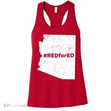 #RedForEd Distressed Red For Ed Women's Tank Top