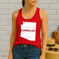 #RedForEd Distressed Red For Ed  Women's Tank Top thumb 2