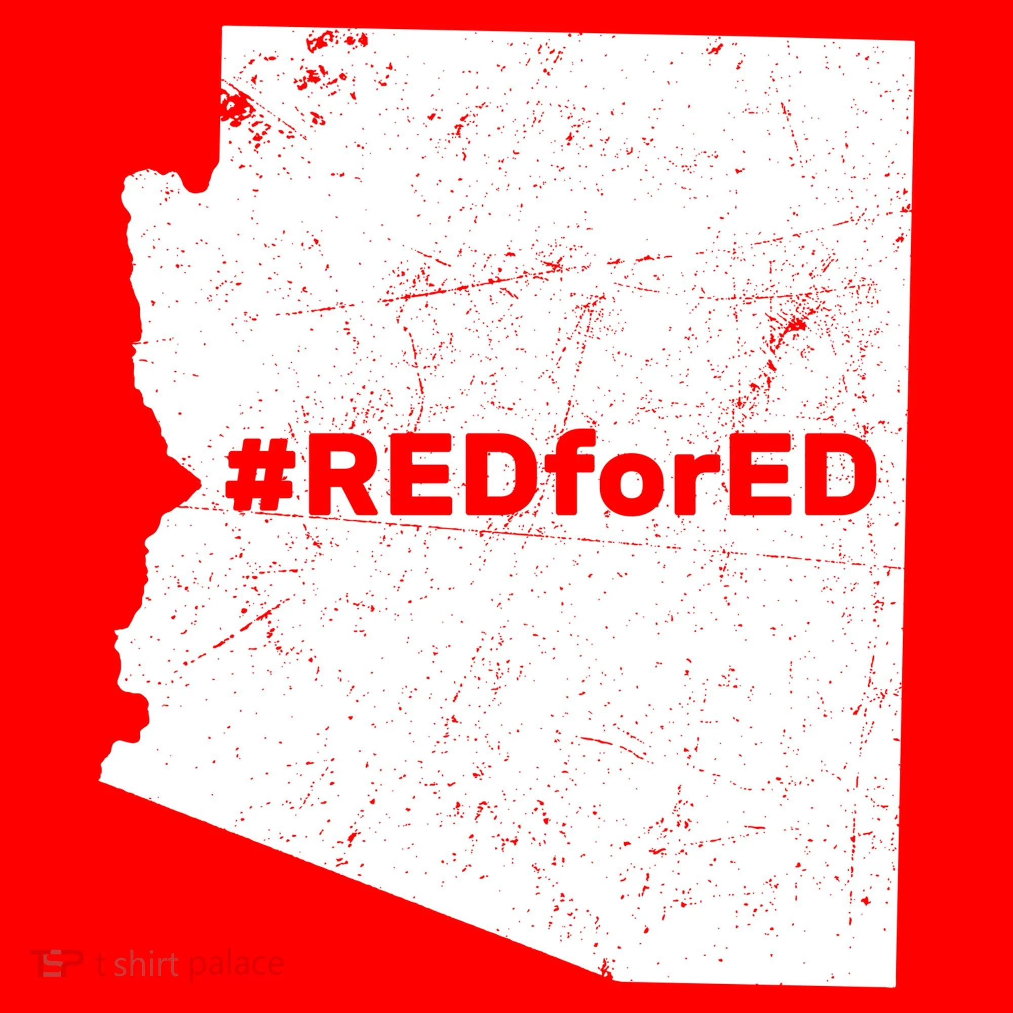 #RedForEd Distressed Red For Ed  Baby Bodysuit