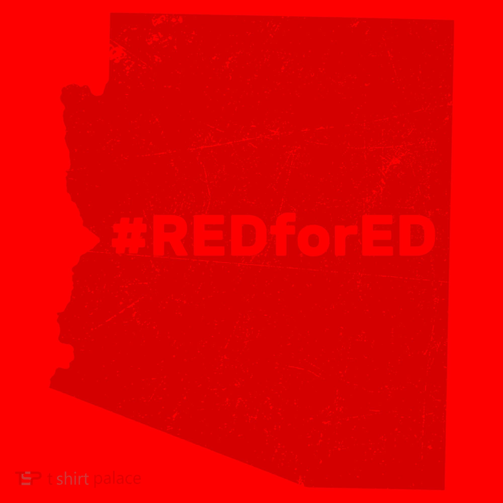 #RedForEd Distressed Red For Ed  Santa Hat