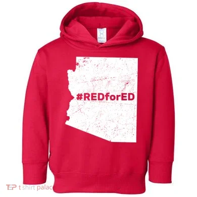 #RedForEd Distressed Red For Ed  Toddler Hoodie