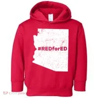 #RedForEd Distressed Red For Ed  Toddler Hoodie thumb 0