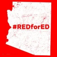 #RedForEd Distressed Red For Ed  Toddler Hoodie thumb 2