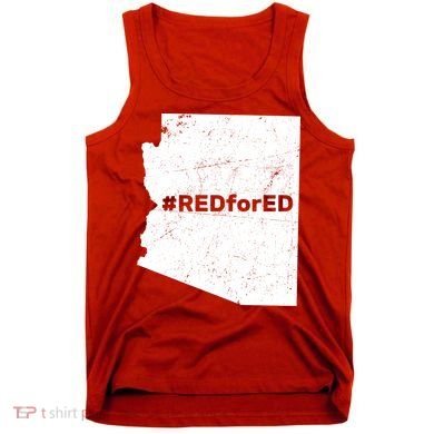 #RedForEd Distressed Red For Ed  Tank Top