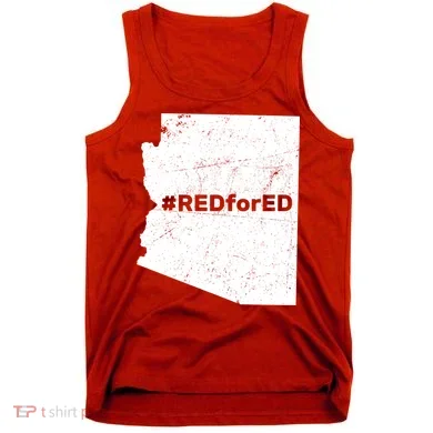#RedForEd Distressed Red For Ed Tank Top