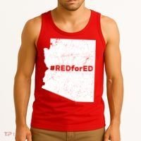 #RedForEd Distressed Red For Ed  Tank Top thumb 3