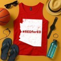 #RedForEd Distressed Red For Ed  Tank Top thumb 4
