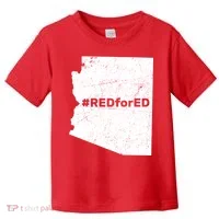 #RedForEd Distressed Red For Ed  Toddler T-Shirt thumb 0