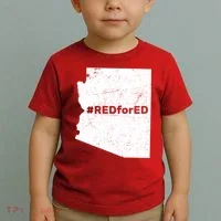 #RedForEd Distressed Red For Ed  Toddler T-Shirt thumb 2