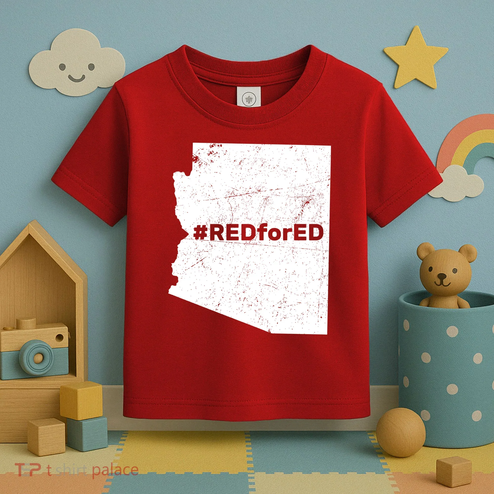#RedForEd Distressed Red For Ed  Toddler T-Shirt