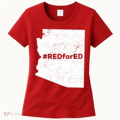 #RedForEd Distressed Red For Ed Women's T-Shirt