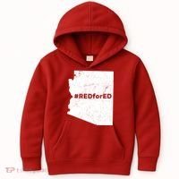 #RedForEd Distressed Red For Ed  Kids Hoodie thumb 0