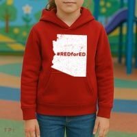 #RedForEd Distressed Red For Ed  Kids Hoodie thumb 3
