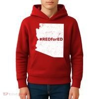 #RedForEd Distressed Red For Ed  Kids Hoodie thumb 4